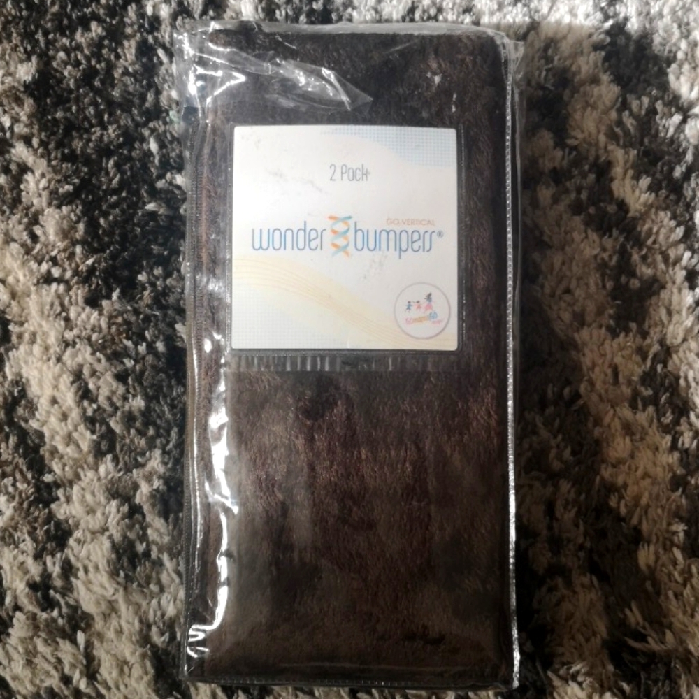 NWT 2-Pack Wonder Bumpers Chocolate Brown & Blue